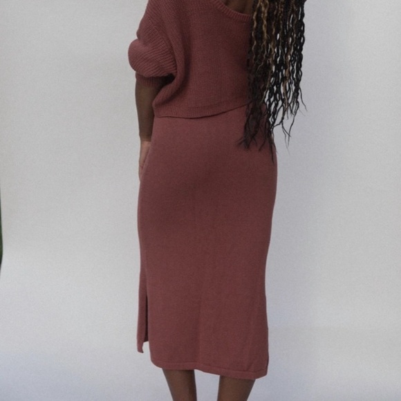 Raised by Water 100% Cotton Knit Midi Skirt - Picture 4 of 9